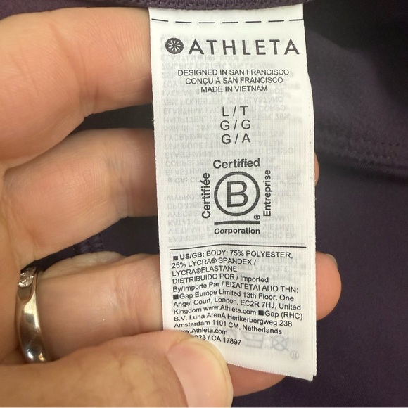 Athleta Large Tall Rainier Mid Rise Jogger Iris Tall - Picture 6 of 8